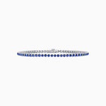 Load image into Gallery viewer, Round-Cut Tennis Bracelet with Bezel- Settings in Gemstones or Diamonds