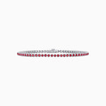 Load image into Gallery viewer, Round-Cut Tennis Bracelet with Bezel- Settings in Gemstones or Diamonds
