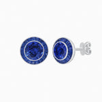 Load image into Gallery viewer, Art Deco Inspired Stud Target Earrings