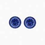 Load image into Gallery viewer, Art Deco Inspired Stud Target Earrings