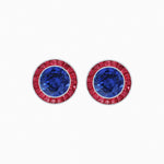 Load image into Gallery viewer, Art Deco Inspired Stud Target Earrings