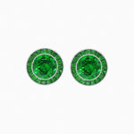 Load image into Gallery viewer, Art Deco Inspired Stud Target Earrings