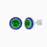 Load image into Gallery viewer, Art Deco Inspired Stud Target Earrings