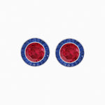 Load image into Gallery viewer, Art Deco Inspired Stud Target Earrings