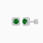 Load image into Gallery viewer, Convertible Round Stud Earrings with Diamond Accent Jackets