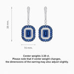 Load image into Gallery viewer, Art Deco Style Emerald Cut Earrings with Gemstones
