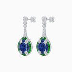 Load image into Gallery viewer, Art Deco Style Diamond & Gemstone Drop Earring Mountings