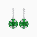 Load image into Gallery viewer, Art Deco Style Diamond & Gemstone Drop Earring Mountings