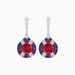 Load image into Gallery viewer, Art Deco Style Diamond & Gemstone Drop Earring Mountings