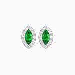 Load image into Gallery viewer, Art Deco Inspired Marquise Cut Stud Earrings with Baguette Diamond Halo
