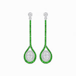 Load image into Gallery viewer, Ballroom Double Halo Dangle Earrings