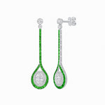 Load image into Gallery viewer, Ballroom Double Halo Dangle Earrings