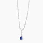 Load image into Gallery viewer, Art Deco Inspired Pear-Shaped Drop Necklace with Diamond Accents
