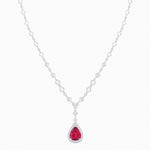 Load image into Gallery viewer, Art Deco Inspired Pear-Shaped Drop Necklace with Diamond Accents
