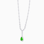 Load image into Gallery viewer, Art Deco Inspired Pear-Shaped Drop Necklace with Diamond Accents