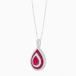 Load image into Gallery viewer, Art Deco Inspired Pear Shape French-Cut Gemstone Pendant