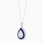Load image into Gallery viewer, Art Deco Inspired Pear Shape French-Cut Gemstone Pendant