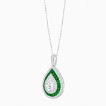 Load image into Gallery viewer, Art Deco Inspired Pear Shape French-Cut Gemstone Pendant