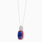 Load image into Gallery viewer, Art Deco Inspired Cushion Cut Double Halo Pendant with Fan Bail