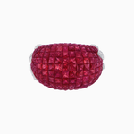 Load image into Gallery viewer, Vintage Inspired Invisible-Set Mosaic Dome Cocktail Ring