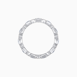 Load image into Gallery viewer, Art Deco Inspired Square Gemstone & Diamond Stackable Full Eternity Band