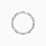 Load image into Gallery viewer, Art Deco Inspired Hand-Engraved Square Gemstone & Diamond Stackable Eternity Band