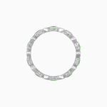 Load image into Gallery viewer, Art Deco Inspired Hand-Engraved Square Gemstone & Diamond Stackable Eternity Band