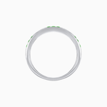 Load image into Gallery viewer, Art Deco Inspired Stackable Half Band with Princess-Cut Gemstones