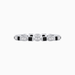 Load image into Gallery viewer, Art Deco Inspired Stackable Full Eternity Band with Geometric Gemstones