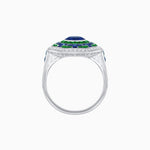Load image into Gallery viewer, Art Deco Style Octagonal Ring with Geometric Design and Customizable Center Stone