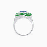 Load image into Gallery viewer, Art Deco-Inspired Swirl Halo Ring Mounting with French-Cut Accents Custom Center Stone | Floral Geometry | Hand-Finished Detail