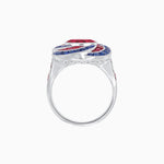 Load image into Gallery viewer, Art Deco-Inspired Swirl Halo Ring Mounting with French-Cut Accents Custom Center Stone | Floral Geometry | Hand-Finished Detail