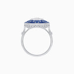 Load image into Gallery viewer, Art Deco Style Geometric Engagement Ring with Illusion Diamond