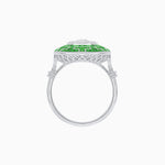 Load image into Gallery viewer, Art Deco Style Geometric Engagement Ring with Illusion Diamond