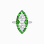 Load image into Gallery viewer, Art Deco Marquise Toi et Moi Style Vintage Engagement Ring (Mounting)