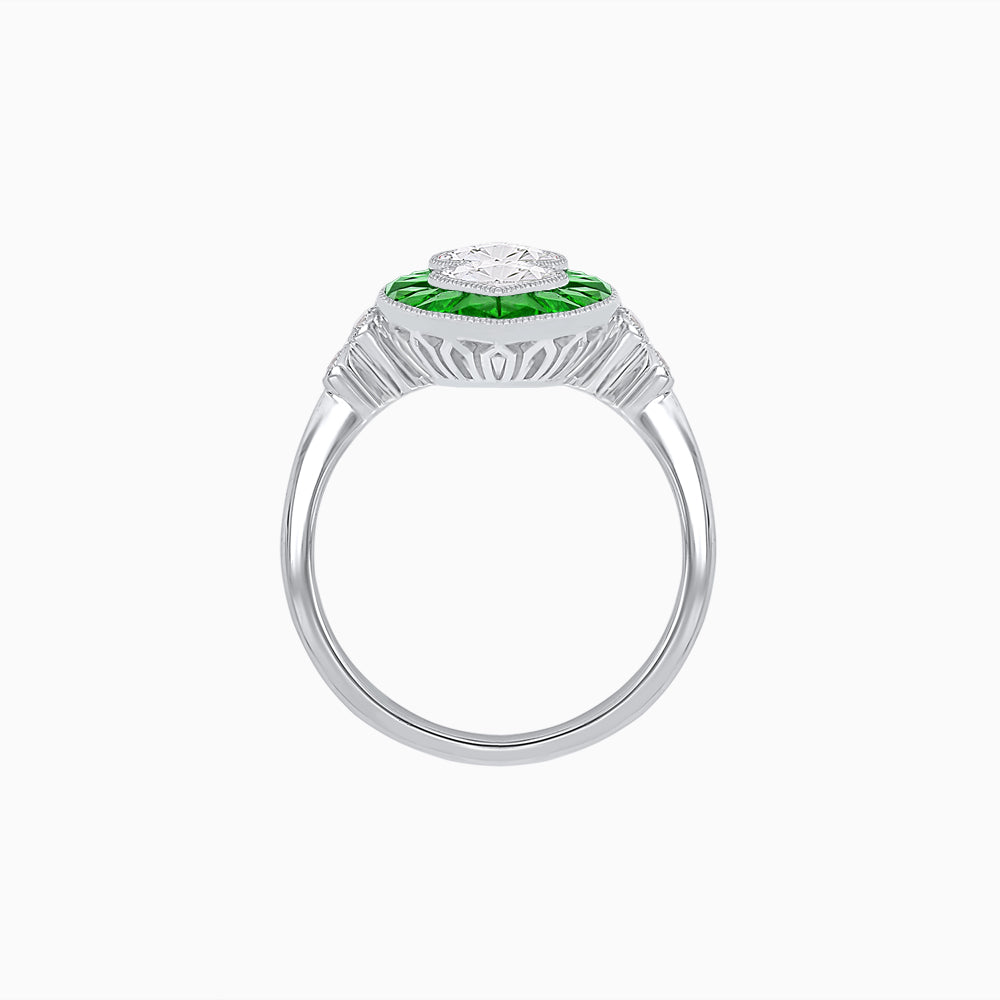 Art Deco Marquise Toi et Moi Style Vintage Engagement Ring (Mounting)