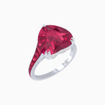 Load image into Gallery viewer, Heart Shape Ring with Diamond Accents