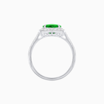 Load image into Gallery viewer, Heart Shape Ring with Baguette Diamond Halo and Diamond Accents
