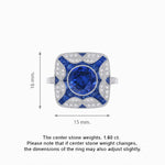 Load image into Gallery viewer, Art Deco Style Geometric Engagement Ring With Gemstone