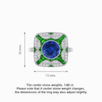 Load image into Gallery viewer, Art Deco Style Geometric Engagement Ring With Gemstone
