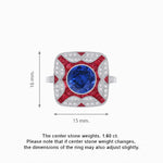 Load image into Gallery viewer, Art Deco Style Geometric Engagement Ring With Gemstone