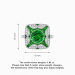 Load image into Gallery viewer, Art Deco Style Geometric Engagement Ring With Gemstone