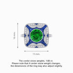 Load image into Gallery viewer, Art Deco Style Geometric Engagement Ring With Gemstone