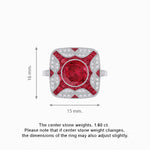 Load image into Gallery viewer, Art Deco Style Geometric Engagement Ring With Gemstone
