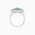 Load image into Gallery viewer, Art Deco Inspired Marquise Cut Sea Wave Design Gemstone Ring
