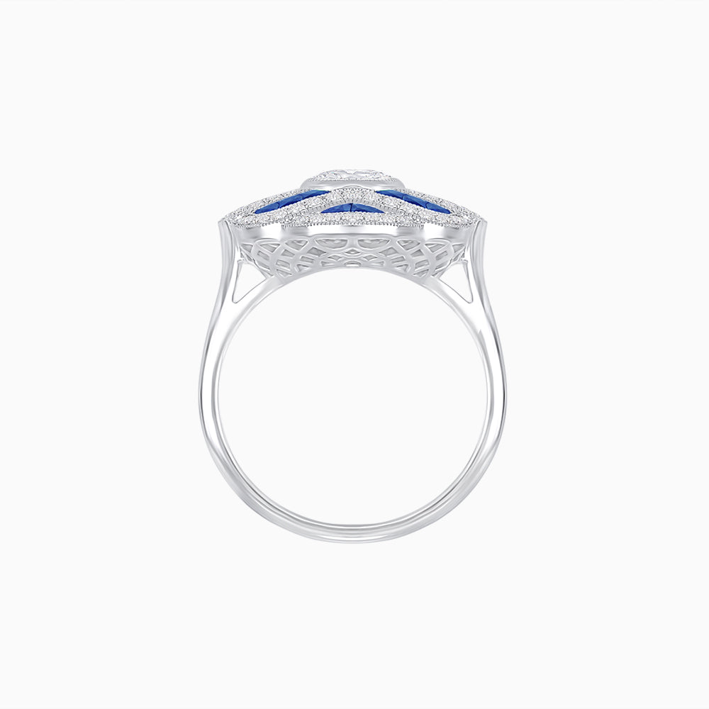 Art Deco Sea Wave Design Ring