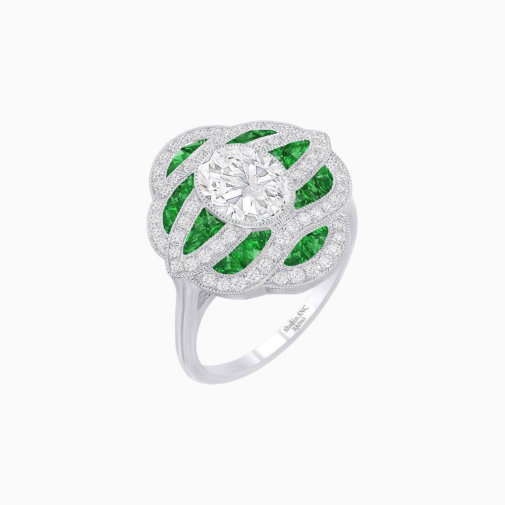 Art Deco Sea Wave Design Ring