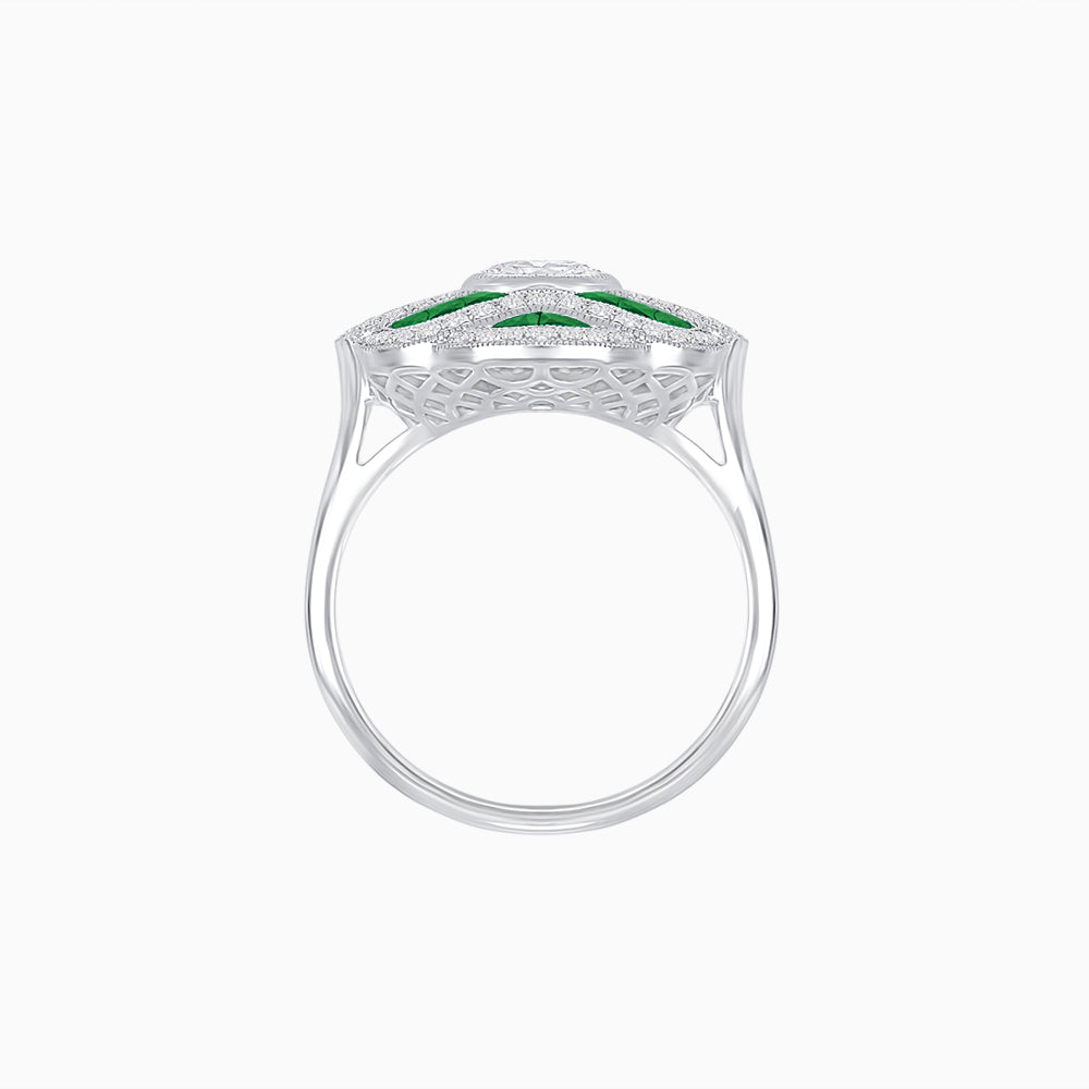Art Deco Sea Wave Design Ring