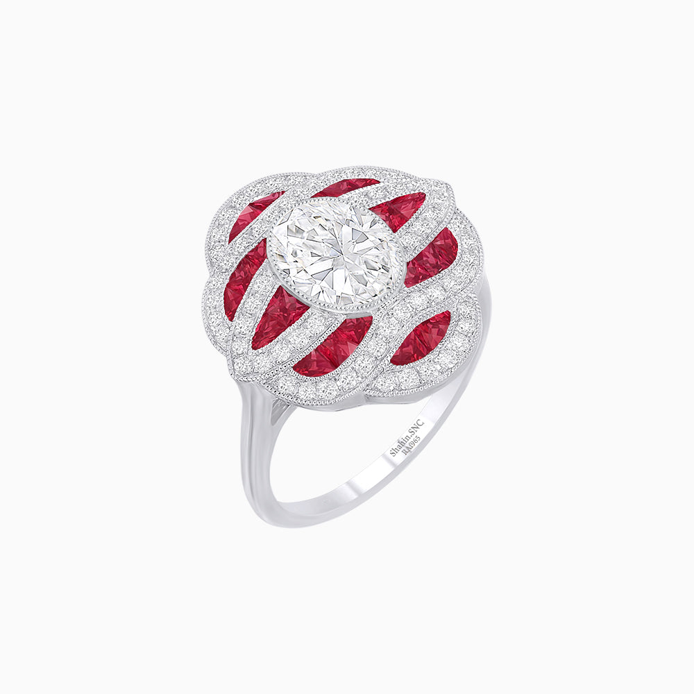 Art Deco Sea Wave Design Ring