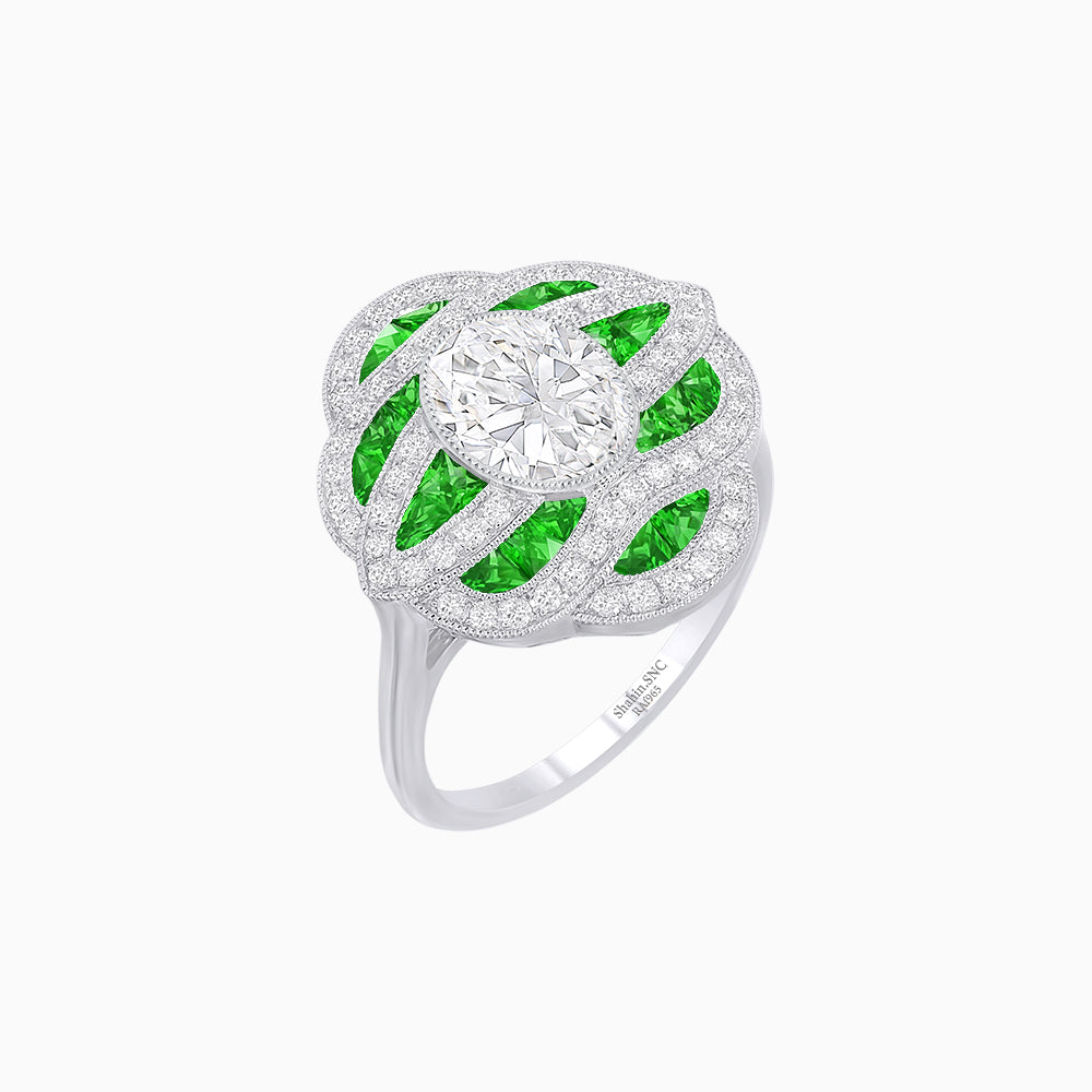 Art Deco Sea Wave Design Ring